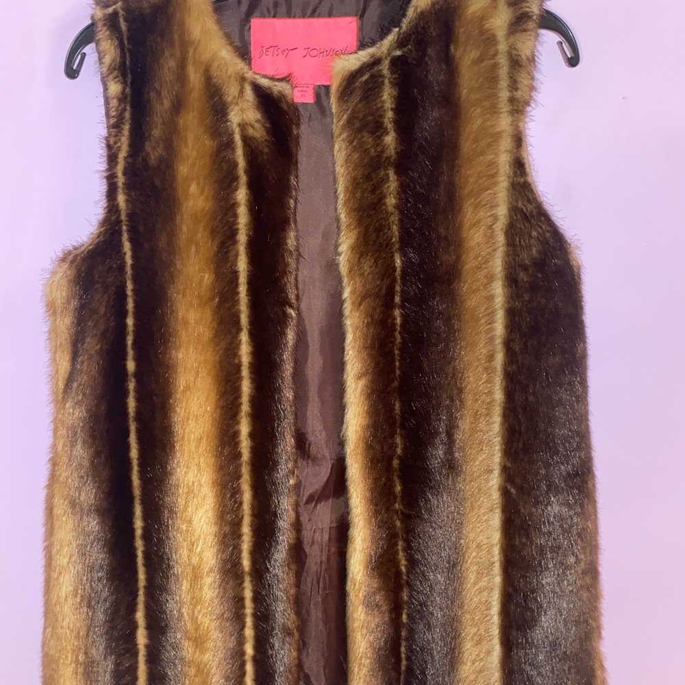 Betsy Johnson Faux Fur Vest
